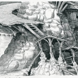 Shrek The Castle Interior 2 Ian Miller Art Ink on paper 16.5 x 11.5 inches (41.5 x 29.5 cm)